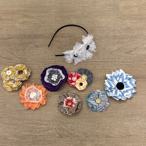 Floral Headband and Hair Clips